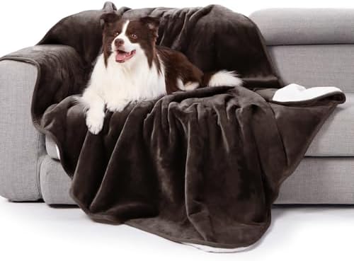 gogobunny Waterproof Blanket for Bed Couch, Sherpa Fleece Throw, 50x60