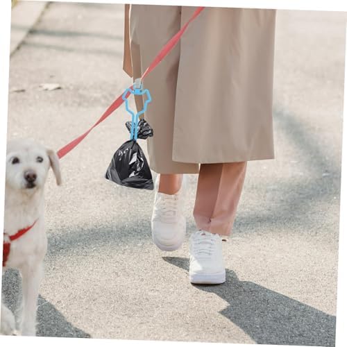POPETPOP Puppy Poop Bag Holder Hands Waste Bag Carrier Clip for Leash for Outdoor Walks and Travel Lightweight and Stylish Design
