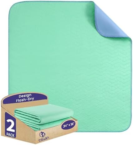 Washable Underpads,Super Absorbency Reusable Bedwetting Incontinence Pads for Kids, Adults, Elderly, and Pets - Waterproof Protective Pad for Couch, Sofa, Floor,Bed (500 Washes)