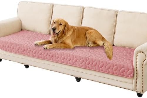 Ameritex Waterproof Pet Bed Cover Anti-Slip Dog Bed Blanket for Sofa and Furniture Waterproof New Pattern Design (Pink, 30x80 Inch (Pack of 1))