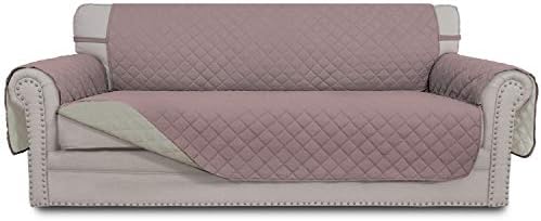 Easy-Going Reversible Couch Cover, 3 Cushion Sofa, X-Large, Pink/Beige