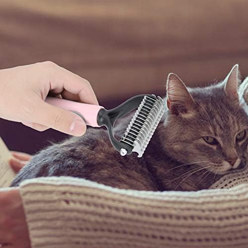 Pet Grooming Rake, Deshedding Dematting Tool Extra Wide Dog Grooming Brush Pet Deshedding Dog Brush Cat Brushes Grooming Tool Pet Grooming Combo Hair Brush for Dogs Cats (Small Size)