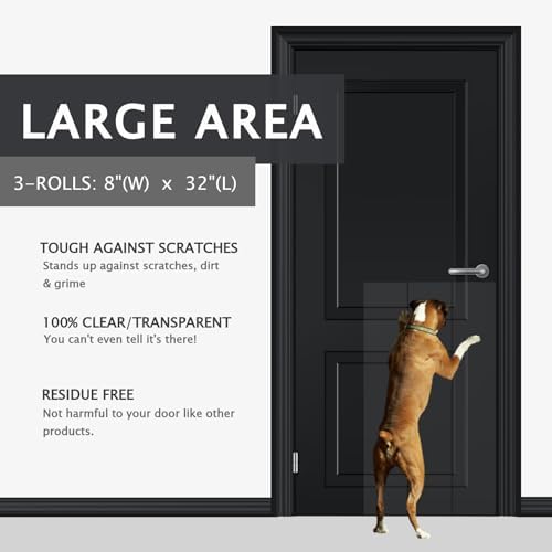 QuikSkinz 3-Pack Door Scratch Guard - Pet Door Protector - Anti Scratching Protector for Doors - Keep Pets from Scratching Door
