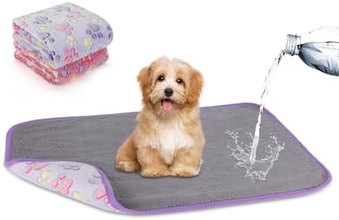 YUEPET 2 Pack Puppy Waterproof Blankets for Small Dogs, Dog Blanket 23"x16"