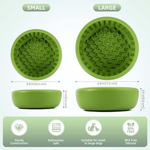 Dog Slow Feeder Lick Bowl, Freeze Lick Mat with Suction Cup