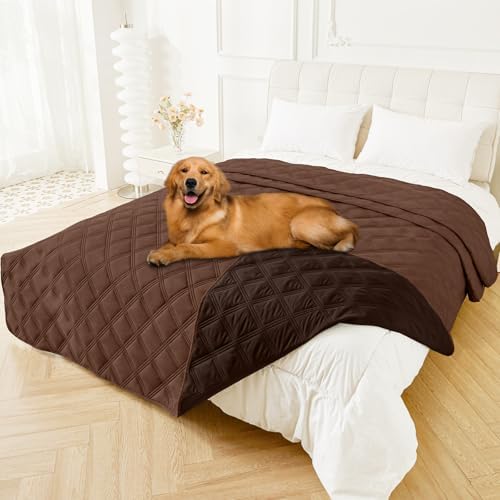 Smiry Waterproof Dog Bed Cover, Reversible Pet Blanket for Sofa Couch