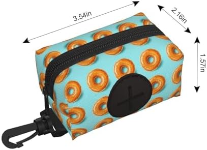 Cute Dog Waste Bag Dispenser Bagel Food Funny, Hands Free Poop Bag Holder for Leash Attachment