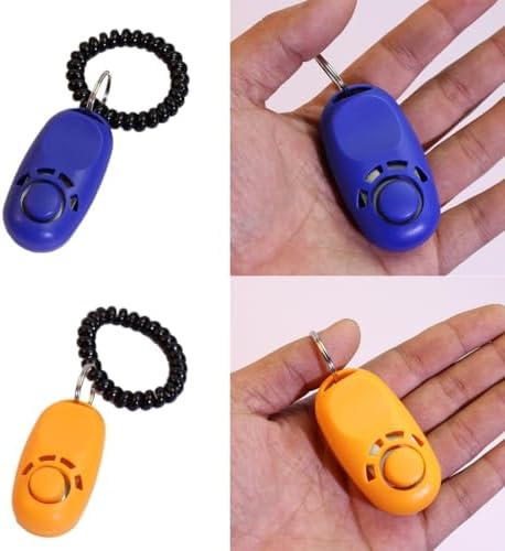 Dogs Training Clickers with Stretch Wrist Rope Durablity Compacted Size Easily to Use for Cats Dogs Bird Horses Training