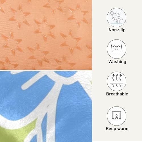 Bows and Ropes Dog Beds Crate Pad Washable Pet Mat for Dogs Cats, Non-Slip Travel Bed Pad, Indoor Outdoor Kennel Pad 36x24in