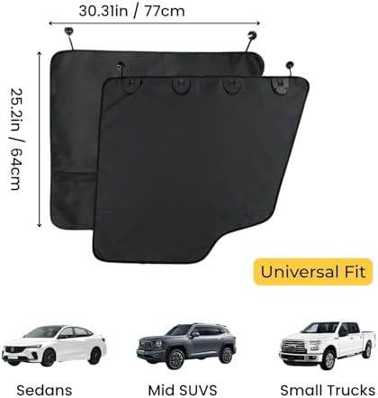 Dog Car Door Protector - Universal Fit for SUV/Sedan/Truck, Black
