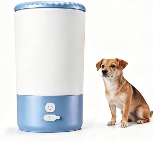 Pet Paw Cleaner Cup for Small Dogs and Cats, Portable Paw Washer with Soft Silicone Bristles, USB Charging