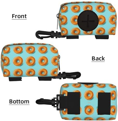 Cute Dog Waste Bag Dispenser Bagel Food Funny, Hands Free Poop Bag Holder for Leash Attachment
