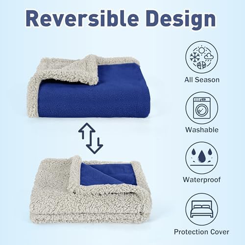 Catalonia Waterproof Blanket for Bed, Reversible Leakproof Throw
