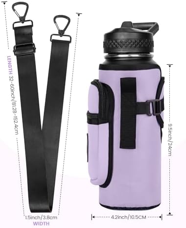 Sports rabbit Universal Water Bottle Holder with Strap & Phone Pocket