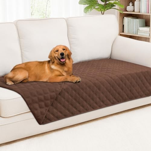 Smiry Waterproof Reversible Pet Couch Covers for Dogs
