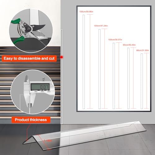 Clear Self-Adhesive Wall Corner Protectors-4 PCS of Corner Guards & Edge Protector for Baby, Furniture, Door, Tables, Cover Sharp Furniture, Easy to Install (3cmx120cm/1.18inx47.2in)