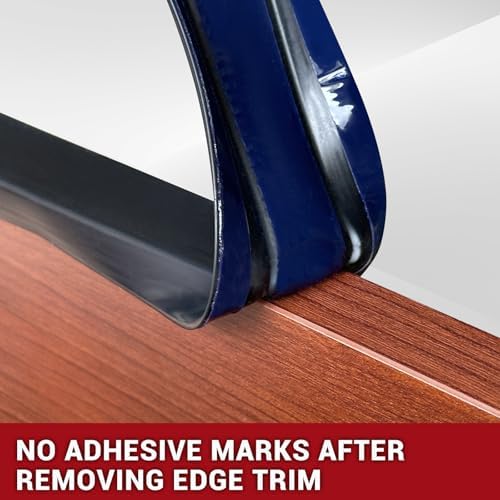 Rubber Edge Trim, 2" Self-Adhesive Flexible U Channel Edge Protecter for Plywood, Doors, Wide U Shaped Edge Trim, Edge Banding, Black Color, 20Ft