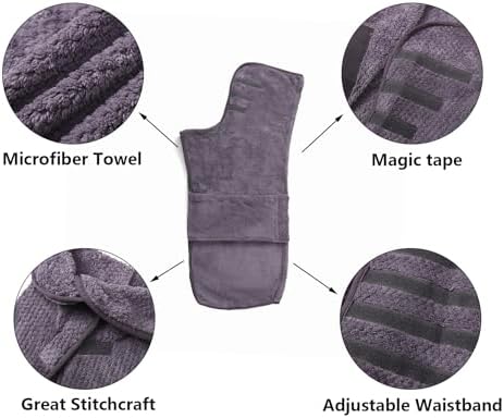 Geyecete Pineapple Grid Fast Drying Super Absorbent Dog Cat Bath Robe Towel - Gray - XXL