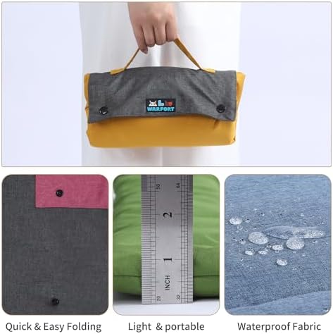 Outdoor Foldable Dog Mat Durable Teflon-Coated Oxford Material Waterproof Thin Dog pad Travel-Friendly Machine Washable Design for Camping/Car (Orange, Medium (39.4 * 28.3 * 1.57 in))