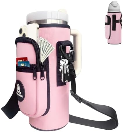 Sports rabbit Universal Water Bottle Holder with Strap & Phone Pocket