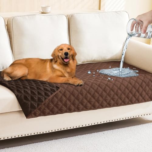 Smiry Waterproof Reversible Pet Couch Covers for Dogs