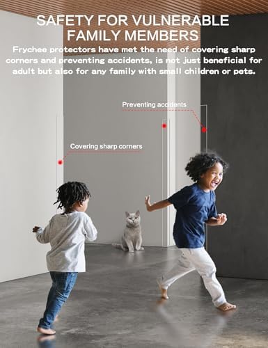 ‎‎Frychee Clear Self-Adhesive Wall Corner Protectors，Corner Guards & Edge Protector for Wall Door Frame Cabinet Baseboard & Door, Table, Stair (24, 32" X 1.0")