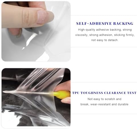 12PCS Car Door Handle Protector, Waterproof Anti-Scratch Film Clear Invisible Auto Door Bowl Sticker, Non-Marking Self Adhesive Handle Cup Scratch Guard for Most Vehicles