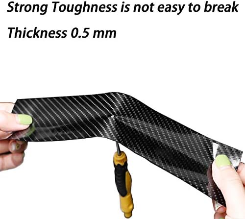DGSL Car Door Edge Guards Door Sill Protector, 2In x 33Ft 5D Carbon Fiber Car Wrap Film, Vinyl Automotive Wrap Film Anti-Collision Fits for Most Car(Black)