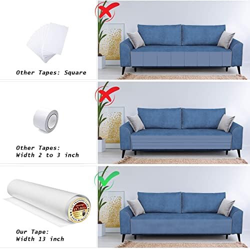 Anti Cat Scratch Furniture Protector, Transparent Self-Adhesive Couch Furniture Protectors from Cats Scratching Claws, Cat Scratch Couch Protector (13" X24FT)