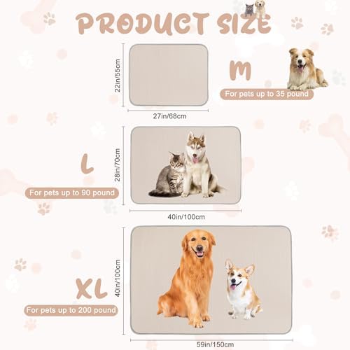 Buvlnee Summer Dog Cooling Mat Washable Ice Silk Self Cool Pad for Small Medium Large Dogs and Cats, Pet Sleeping Pad for Crate, Bed, Indoor & Outdoor Floor, Car Seats
