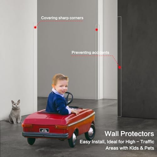 12PCS Clear Self-Adhesive Night Stand Corner Protectors，Corner Guards & Edge Protector for Wall Door Frame Cabinet Baseboard & Door, Table, Stair (16" X 1.18")