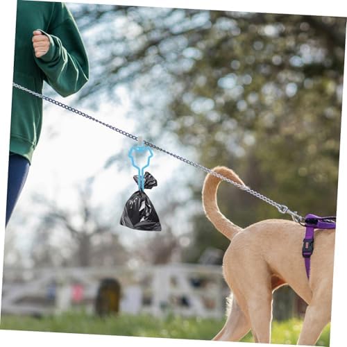 Happyyami Hands Dog Bag Holder Lightweight Poop Bag Carrier Clip for Leash Material Fit for Outdoor Walks and Travel