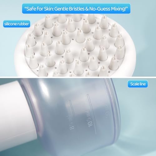 Furgo Dog Bath Brush with Automatic Shampoo & Foam Dispenser, Soft Silicone Massage Brush for Deep Cleansing, Nourishing & Grooming, Rechargeable Cat Foam Sprayer for All Hair Types Pets