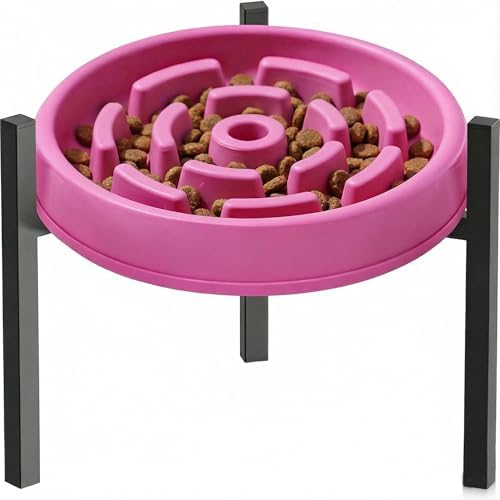 Adjustable Width Dog Bowl Holder - Single Bowl Feeder for Medium to Large Breed Dogs, fits Bowls from 8-11 inches, Sturdy Metal Construction, Ergonomic Design (Bowl not Included) (2Pack)