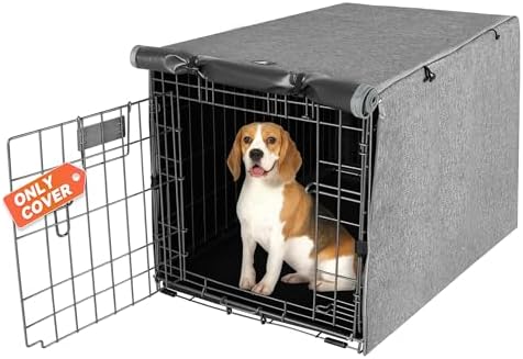 X-ZONE PET Dog Crate Cover Waterproof Kennel Cover, 36 in Grey