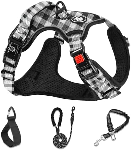 NESTROAD Dog Harness for Medium Sized Dog,No Pull Dog Vest Harness Set