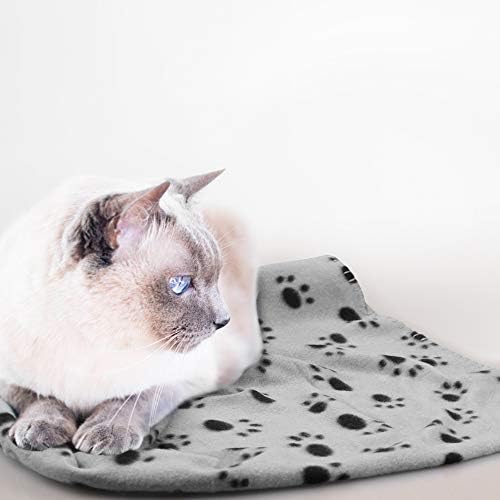 Comsmart Dog Blankets, 6 Pack Fleece Pet Blankets, 24x28 Inches, Grey