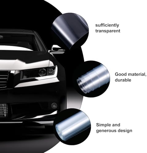 2pcs Car Door Protector - Edge Guards Clear Protective Film Tape 39'' x7.9'' for Vehicle Interior Door Sill Protector from Dog Scratching