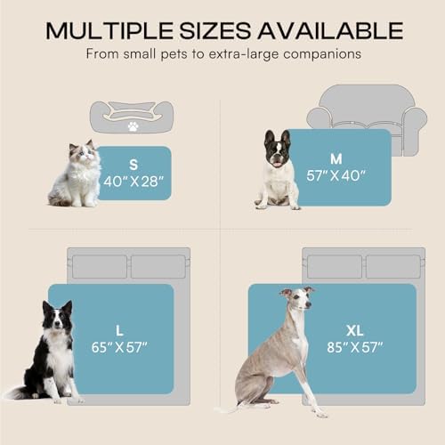 Luciphia Waterproof Blanket for Dog, Washable Reversible Fleece Pet Throw