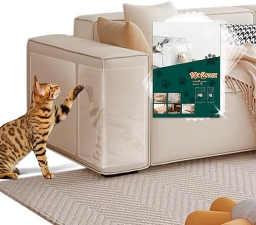 Clear Cat Scratch Furniture Protector, 12 Pack