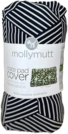 Molly Mutt Dog Crate Pad Cover, 100% Cotton Canvas Cover for Dog or Puppy Crate Bed, Durable, Washable, and Free of Harmful Chemicals, Pre-Shrunk, 30"x21"x2.5", Rough Gem