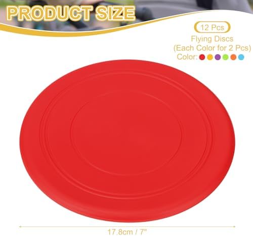 PATIKIL Flying Disc, Soft Silicone Colorful Flying Disk Flyer for Outdoor Sports Lawn