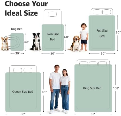 LOOBANI Waterproof Blanket for Queen Bed, Reversible Soft Flannel, 80"x90"