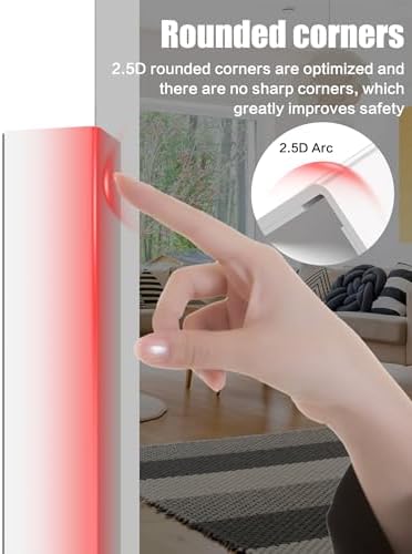 ‎Frychee Wall Corner Protector, Walls Edge Protector，Self-Adhesive Wall Corner Guards,PVC Double Side Edge Protector， Furniture Stairs Guard (4, 2.5x90cm/0.98x35.4in)