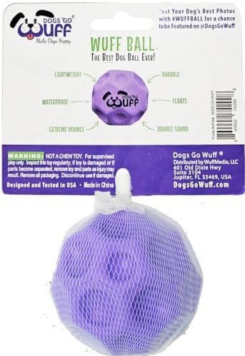 The Best Dog Ball Ever! Fun Durable Ultra Bouncy Purple Fetch Dog Toy, Fits Ball Launcher