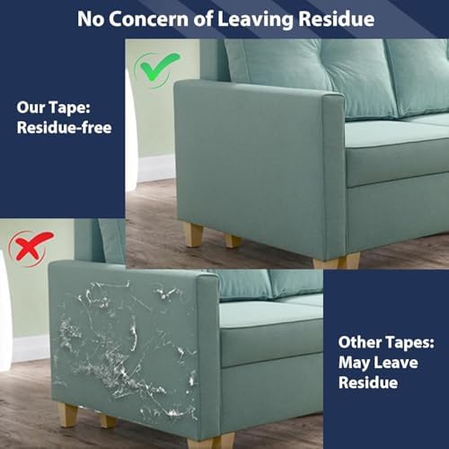 Anti Cat Scratch Furniture Protector, Transparent Self-Adhesive Couch Furniture Protectors from Cats Scratching Claws, Cat Scratch Couch Protector (17.5"X17.5")