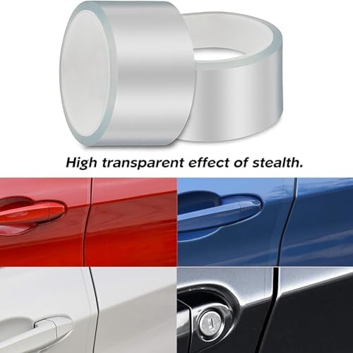 ToLanbbt Car Door Edge Guard Invisible Automotive Door Sill Guard Protectors Anti-Scratch Adhesive Tape Waterproof Strips for Car Door Edge Protection (33Ft x 2.75", Transparent)