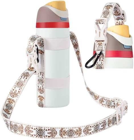 EasyAcc Water Bottle Holder Strap Sling, for Owala FreeSip 24 32 40 oz, Hydro Flask, Cirkul, Yeti, Stanley Flip, Universal Water Bottles, with Carabiner, for Walking Curise Travel (Bottle Excluded)