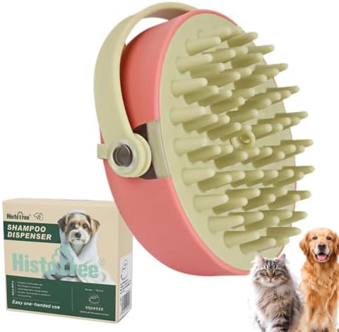 Green Dog Bath Brush for Bathing&Shedding Dog Shampoo Brush