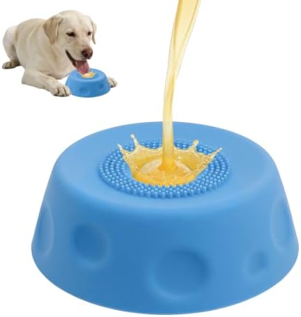 Silicone Lick Mat Bowl for Dogs, Slow Feeder for Wet Food & Liquid Treats